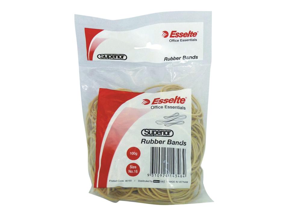 Esselte 37784 Superior Rubber Bands No. 16 1.5x38mm 100g
