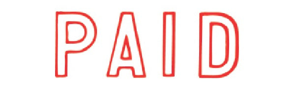 X-Stamper 'Paid' Self-Inking Stamp With Red Ink