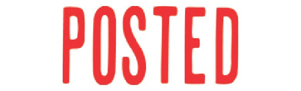 X-Stamper 'Posted' Self-Inking Stamp With Red Ink
