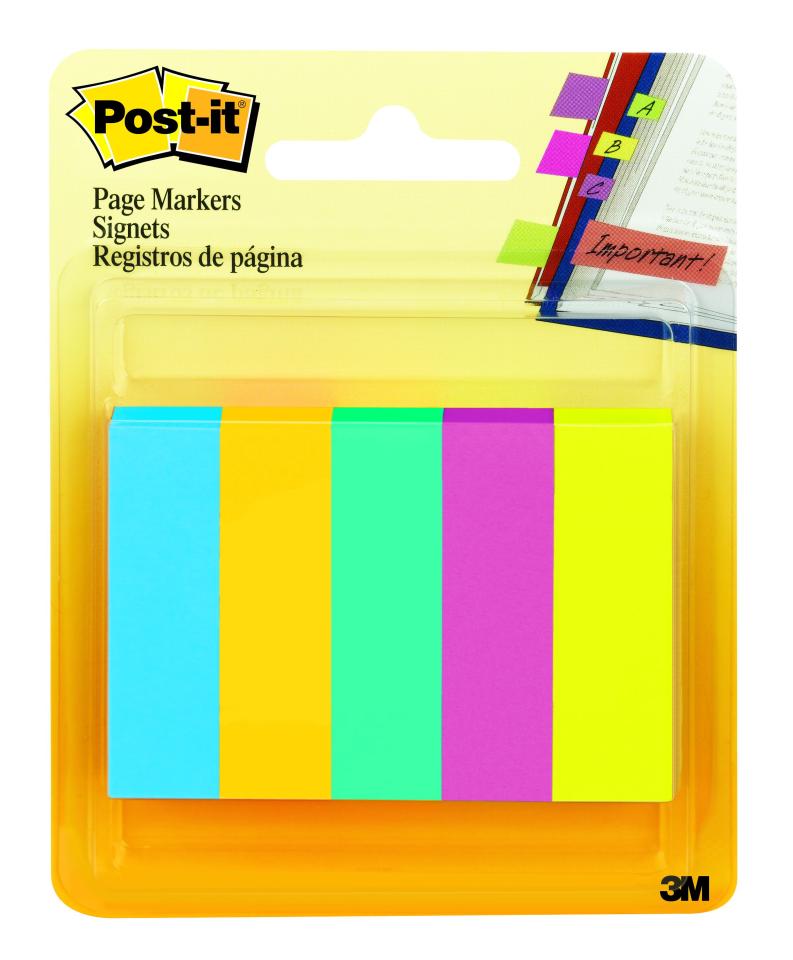 Compare Post-It Page Markers 15 x 50mm Ultra Assorted Pack 5