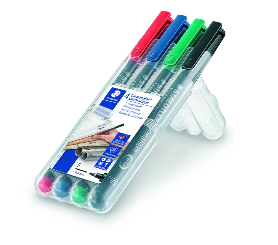 Staedtler Lumocolor Universal Permanent OHP Pen Fine Set 4