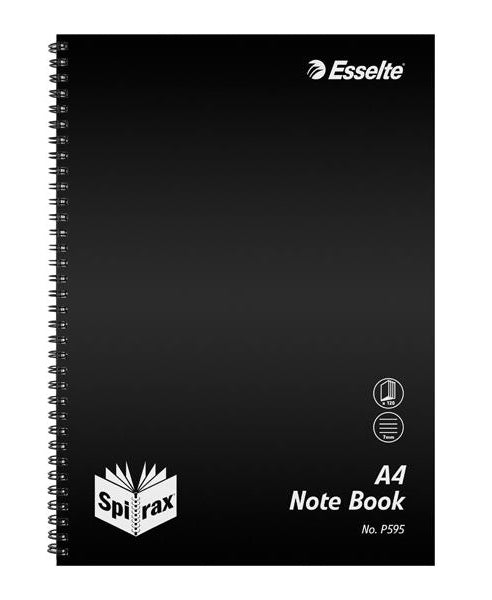 Spirax P595 Polypropylene Cover Notebook A4 120 Page