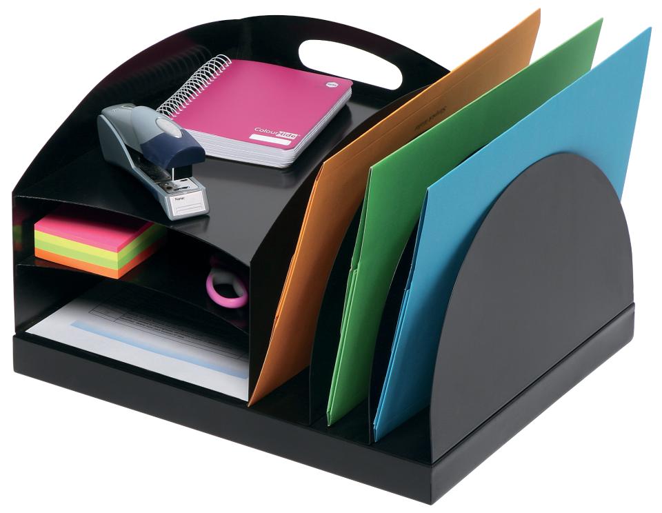 Marbig Desktop 2 Way Organiser Metal Black