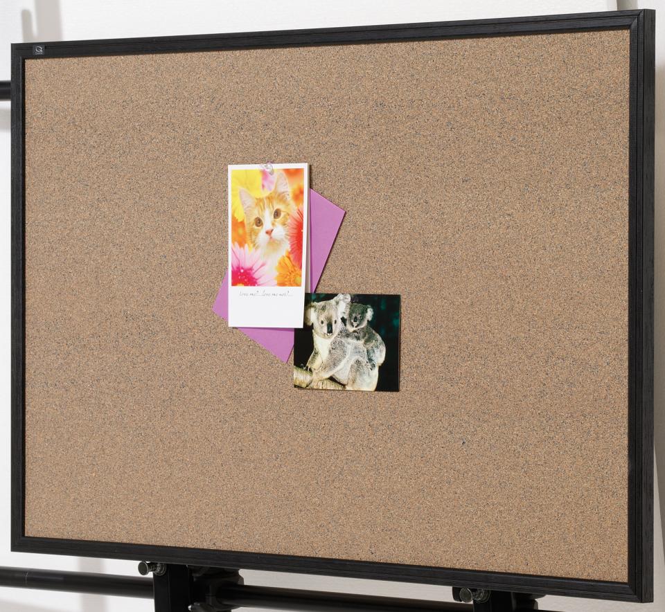 Quartet Cork Pinboard Black Wood Frame 600 x 900mm (approx 7 Day Delivery)