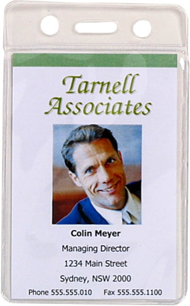 Rexel Security Pass Card Soft Pouches Portrait Pack 10