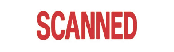 X-Stamper 'Scanned' Self-Inking Stamp With Red Ink