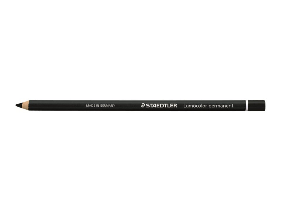 Staedtler Lumocolor Glasochrom Pencil Permanent Black Box 12
