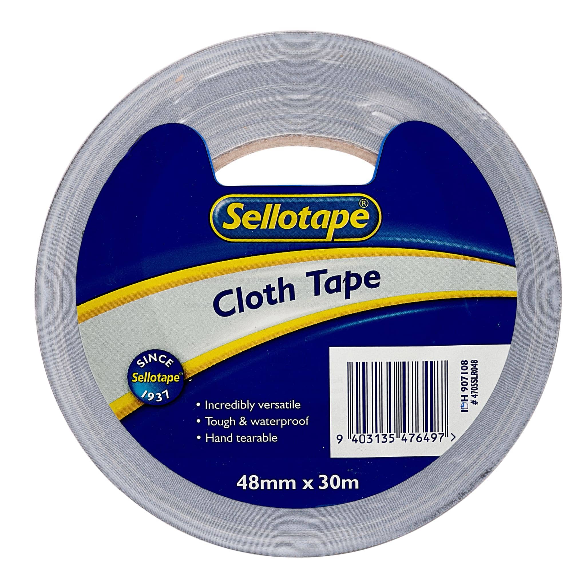 Sellotape 4705SLR Cloth Tape Silver 48mmx30m