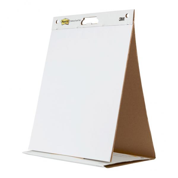 3M Post-It Super Sticky Easel Pad 653 Portable Table Top White 508 x 584mm 20 Sheets