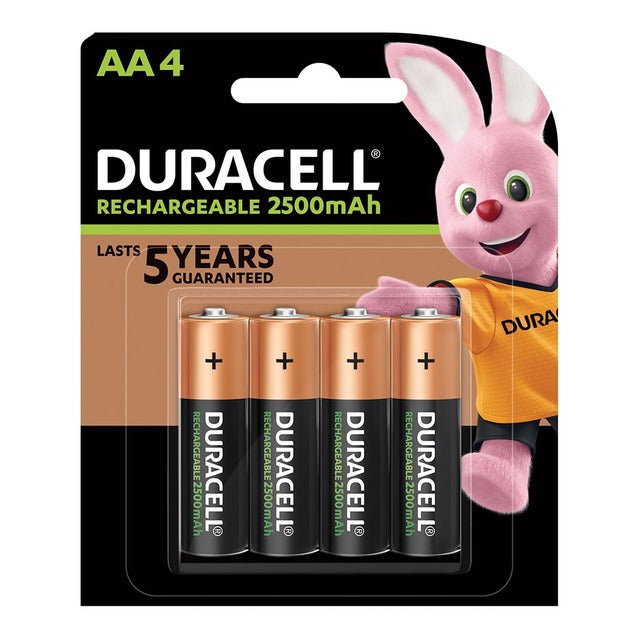 Duracell Rechargeable AA Battery, Pack of 4