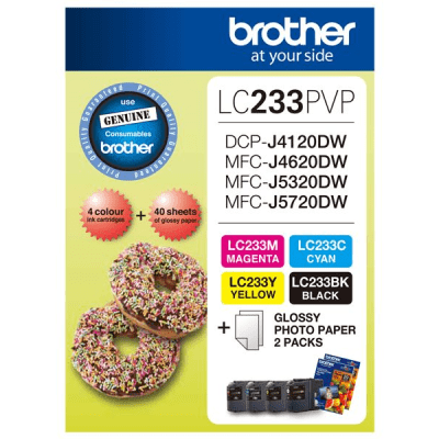 Brother LC233 Photo Value Pack 4 x Inks