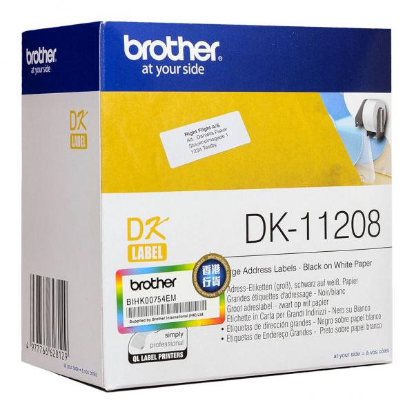 Brother DK11208 White Label 38X90mm 400 Labels