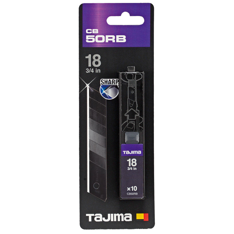Tajima Blades CB50RB 10/Pkt RAZAR BLACK 18mm