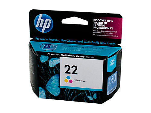 HP 22 Colour Ink Cart C9352AA (170 A4 pages)