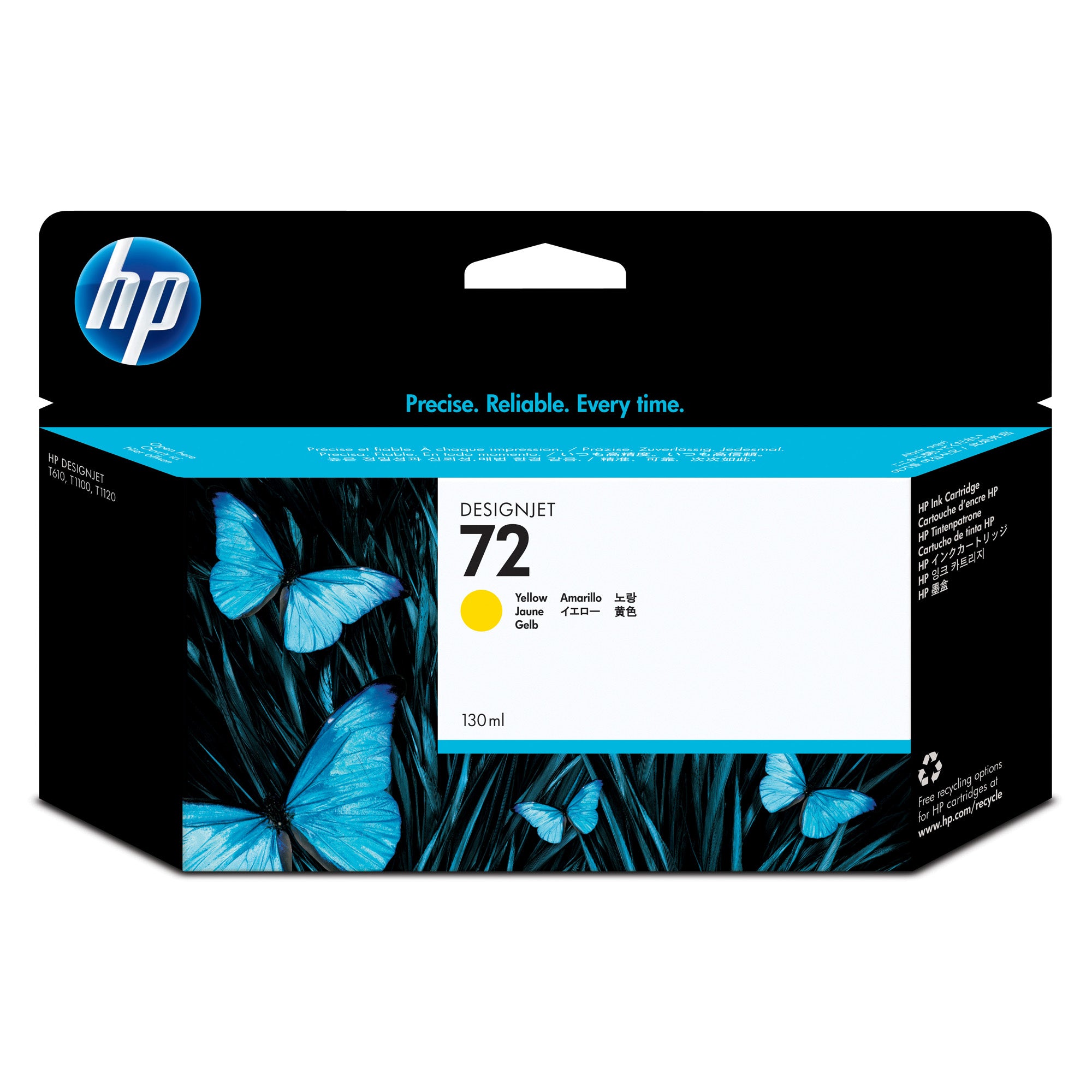 HP 72 130ml Yellow Ink C9373A
