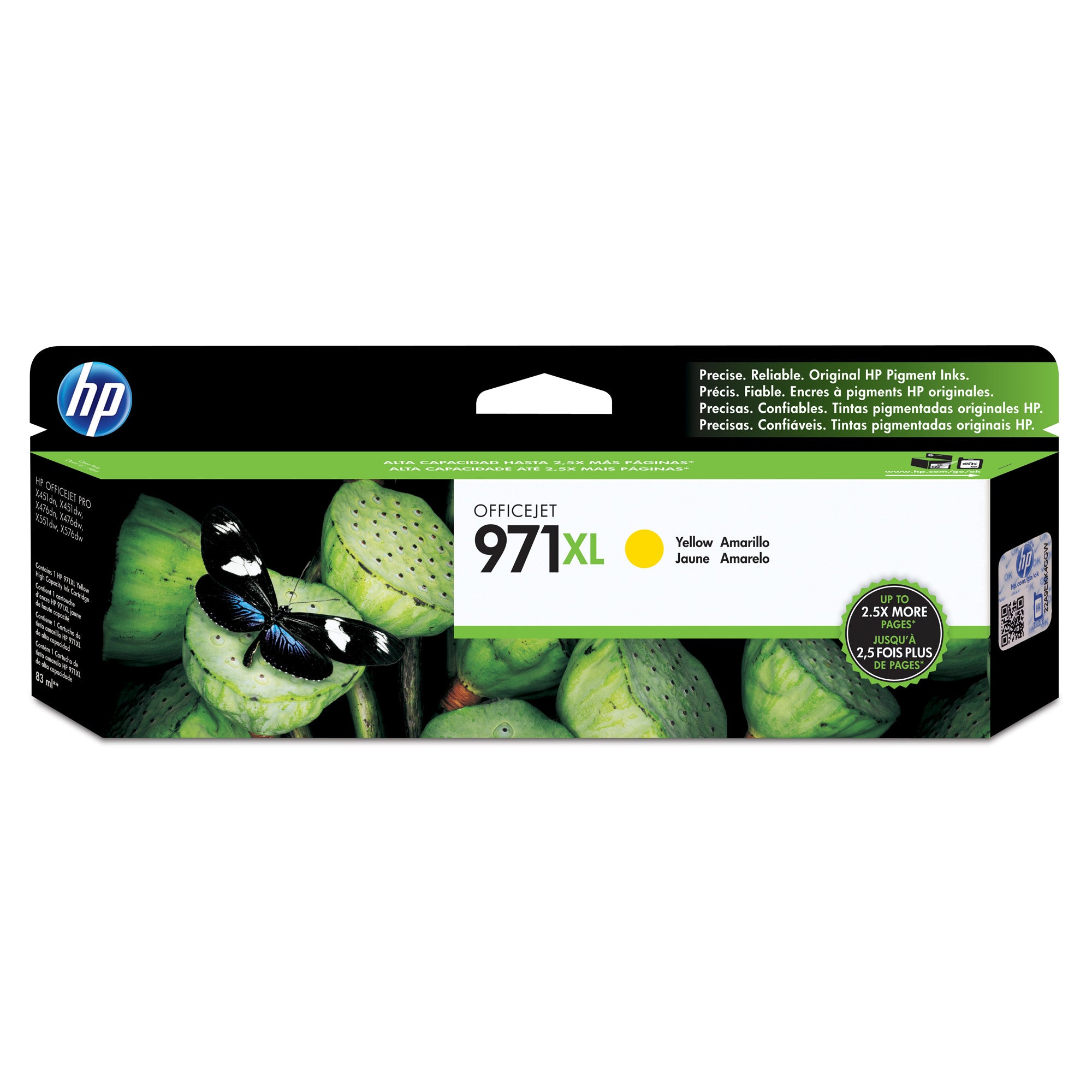 HP #971XL Yellow Ink CN628AA