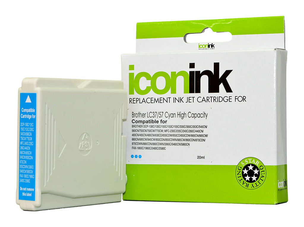 Icon Compatible Brother LC37/LC57 Cyan Ink Cartridge