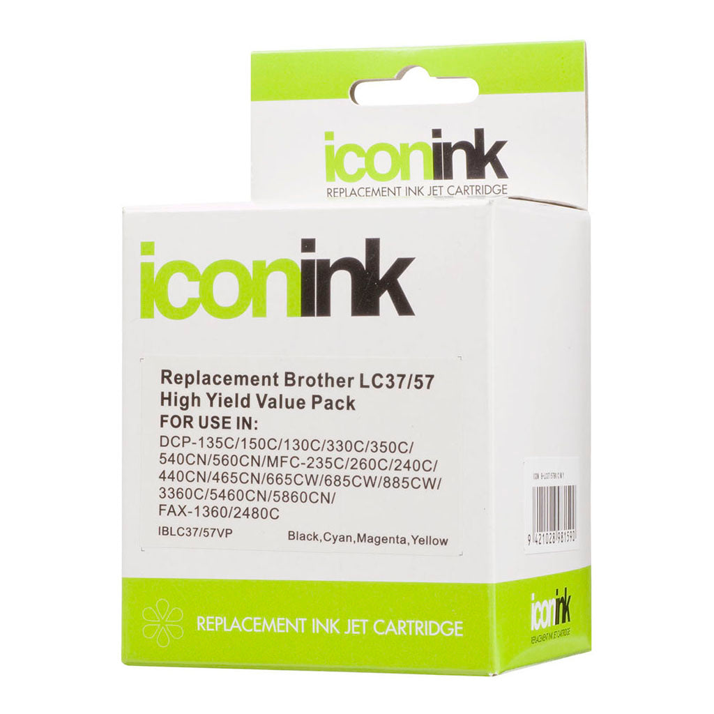 Icon Compatible Brother LC37/57 B/C/M/Y Value Pack