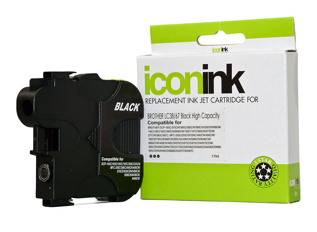 Icon Compatible Brother LC38/LC67 Black Ink Cartridge HY 450 pages