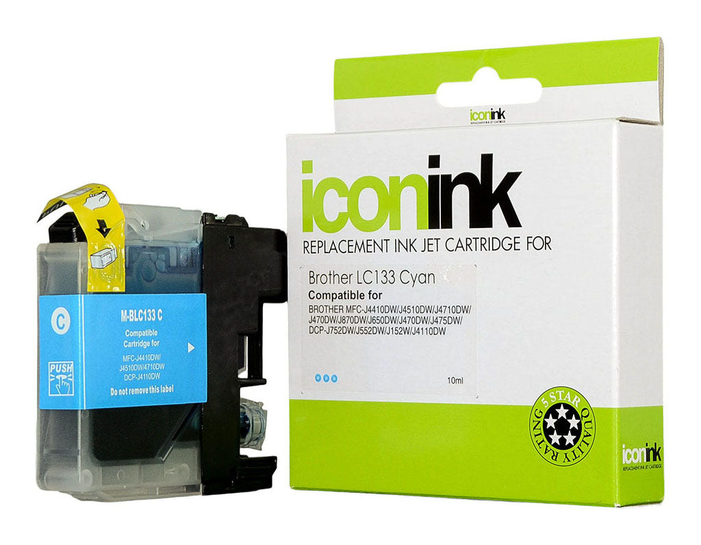 Icon Compatible Brother LC133 Cyan Ink Cartridge