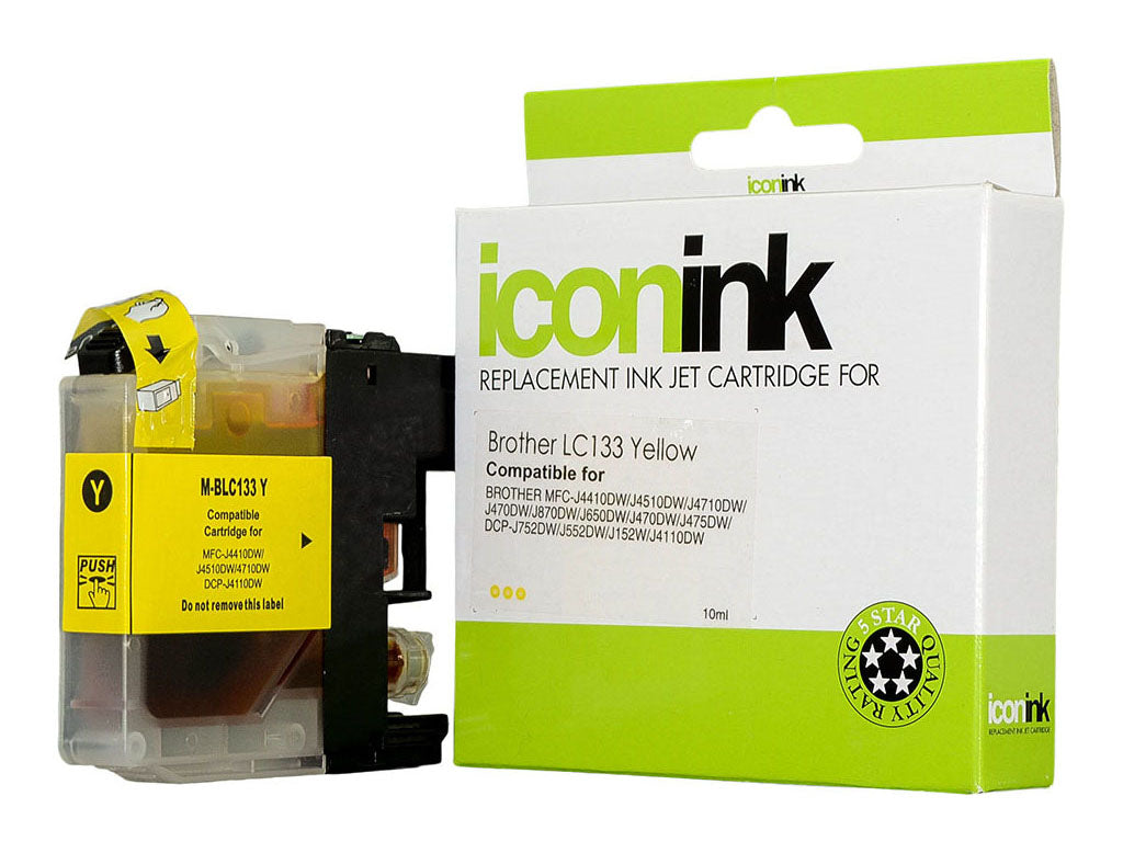 Icon Compatible Brother LC133 Yellow Ink Cartridge
