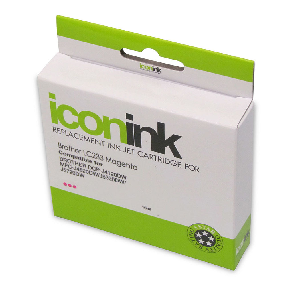 Icon Compatible Brother LC233 Magenta Ink Cartridge (500 A4 pages)