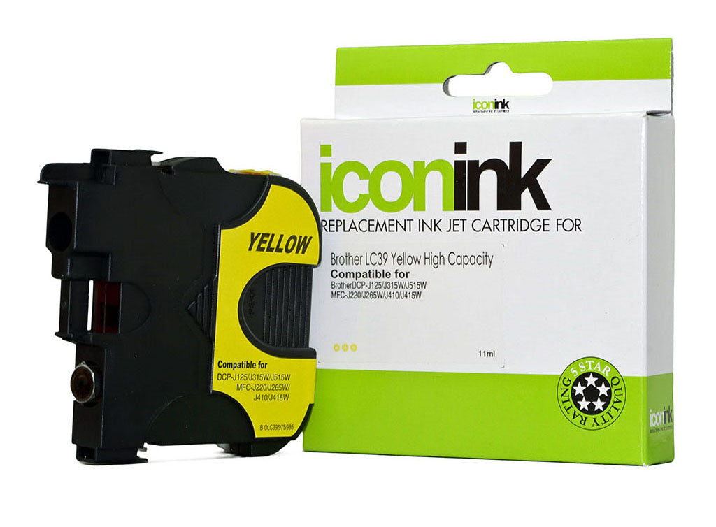 Icon Compatible Brother LC39 Yellow Ink Cartridge