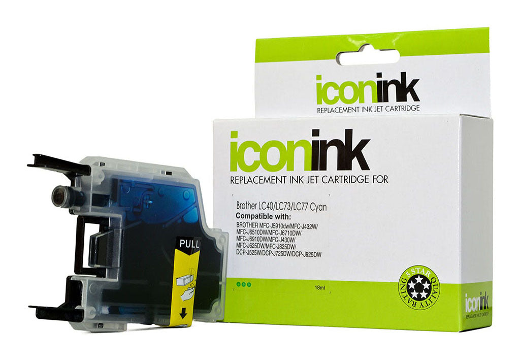 Icon Compatible Brother LC77/LC73/LC40 Cyan Ink Cartridge