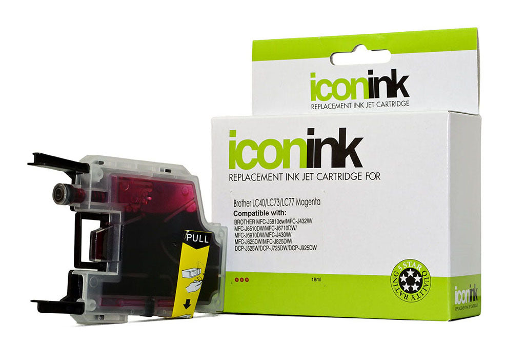 Icon Compatible Brother LC77/LC73/LC40 Magenta Ink Cartridge