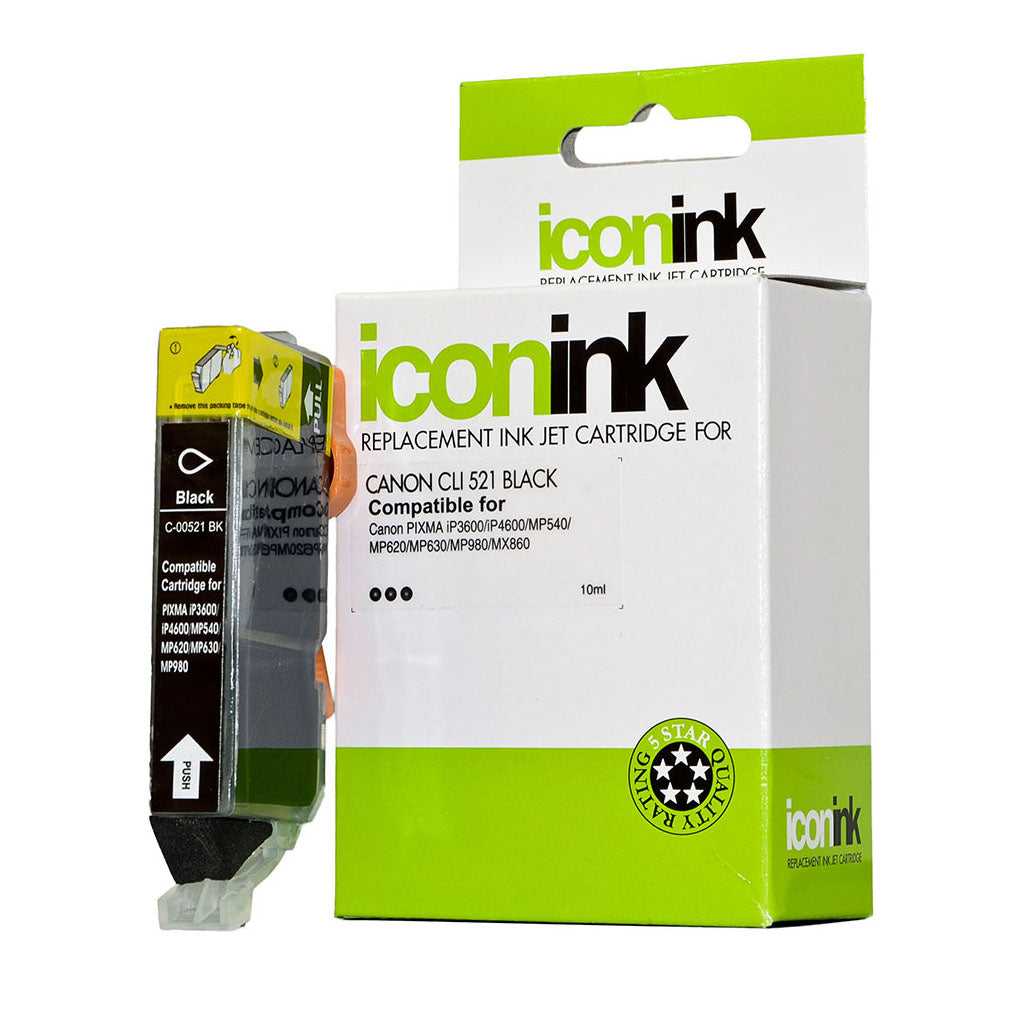 Icon Compatible Canon CLi-521 Black Ink Cartridge