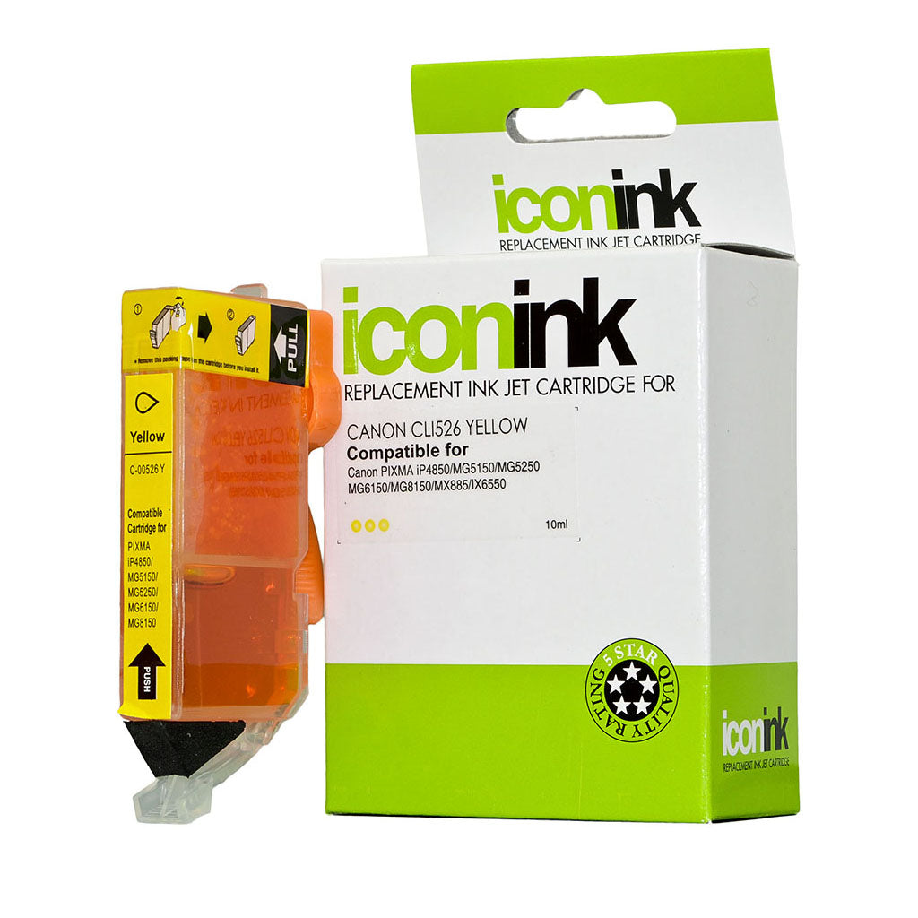 Icon Compatible Canon CLi-526 Yellow Ink Cartridge
