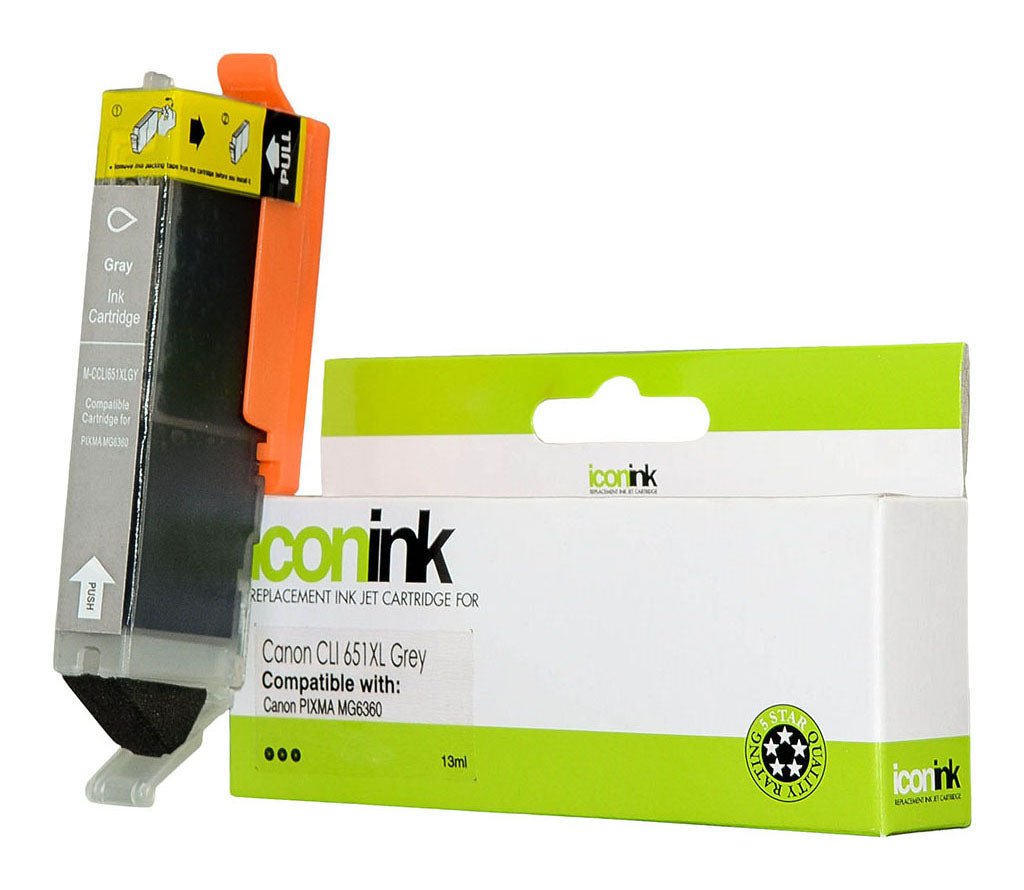 Icon Compatible Canon CLI-651XL Grey Ink Cartridge