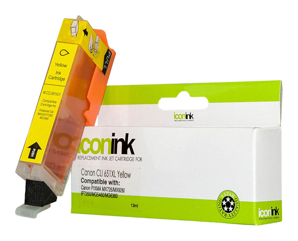 Icon Compatible Canon CLI-651XL Yellow Ink Cartridge