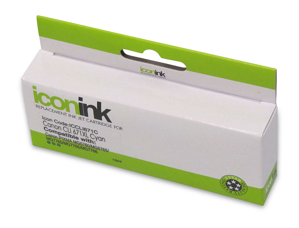 Icon Compatible Canon CLI-671XL Cyan Ink Cartridge
