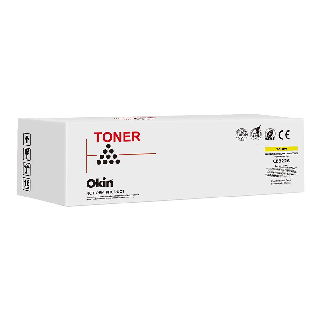 Okin Compatible HP CE322A CB542A Yellow Toner Cartridge