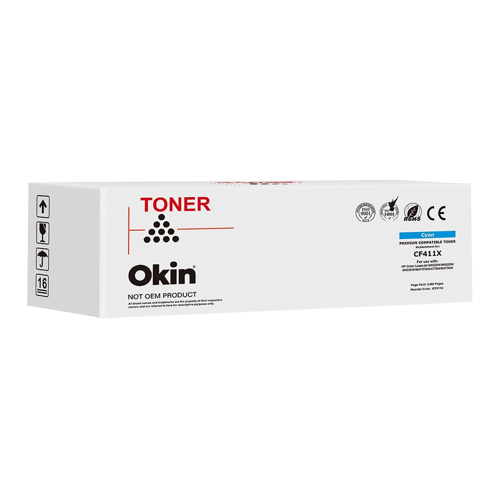 Okin Compatible HP CF411X Cyan Toner Cartridge (410X)
