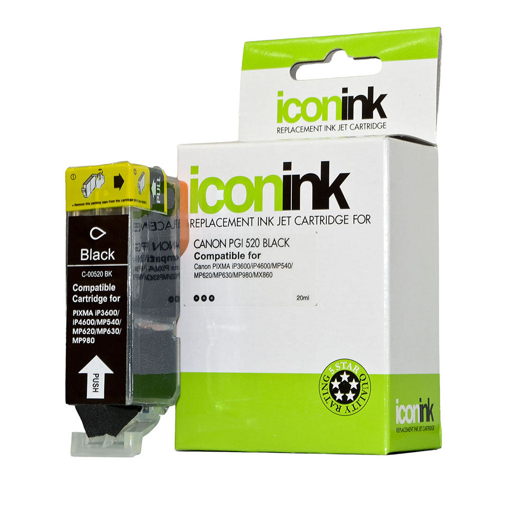Icon Compatible Canon PGi-520 Black Ink Cartridge