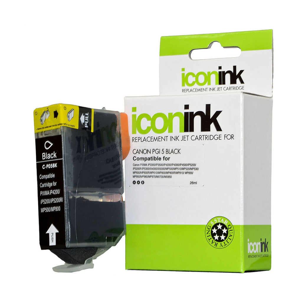 Icon Compatible Canon PGI-5BK Black Ink Cartridge