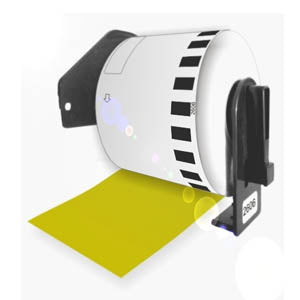 BEST BUY Icon Compatible Brother DK-22606 Paper Tape 62mmX15M Black on Yellow