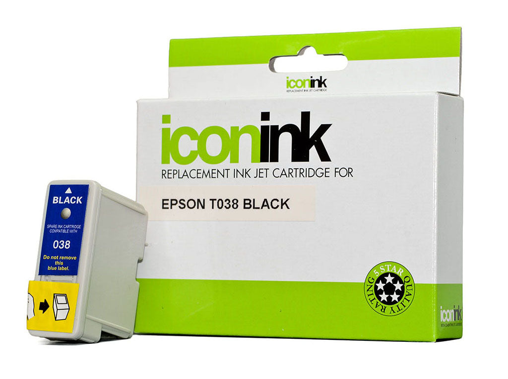 Icon Compatible Epson T038 Black Ink Cartridge