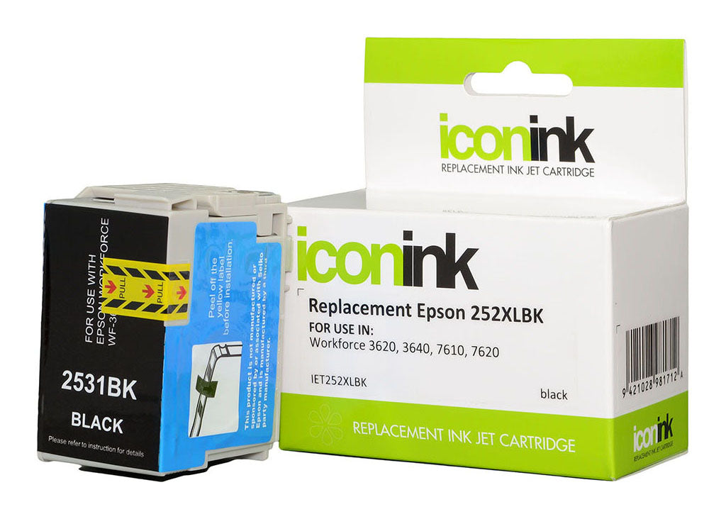 Icon Compatible Epson 252XL Black Ink Cartridge (C13T253192)
