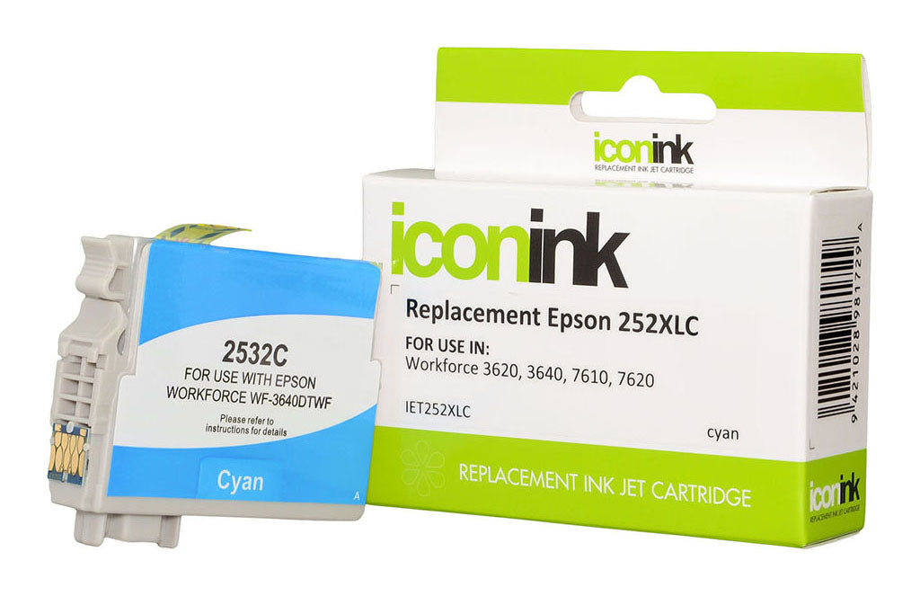 Icon Compatible Epson 252XL Cyan Ink Cartridge (C13T253292)