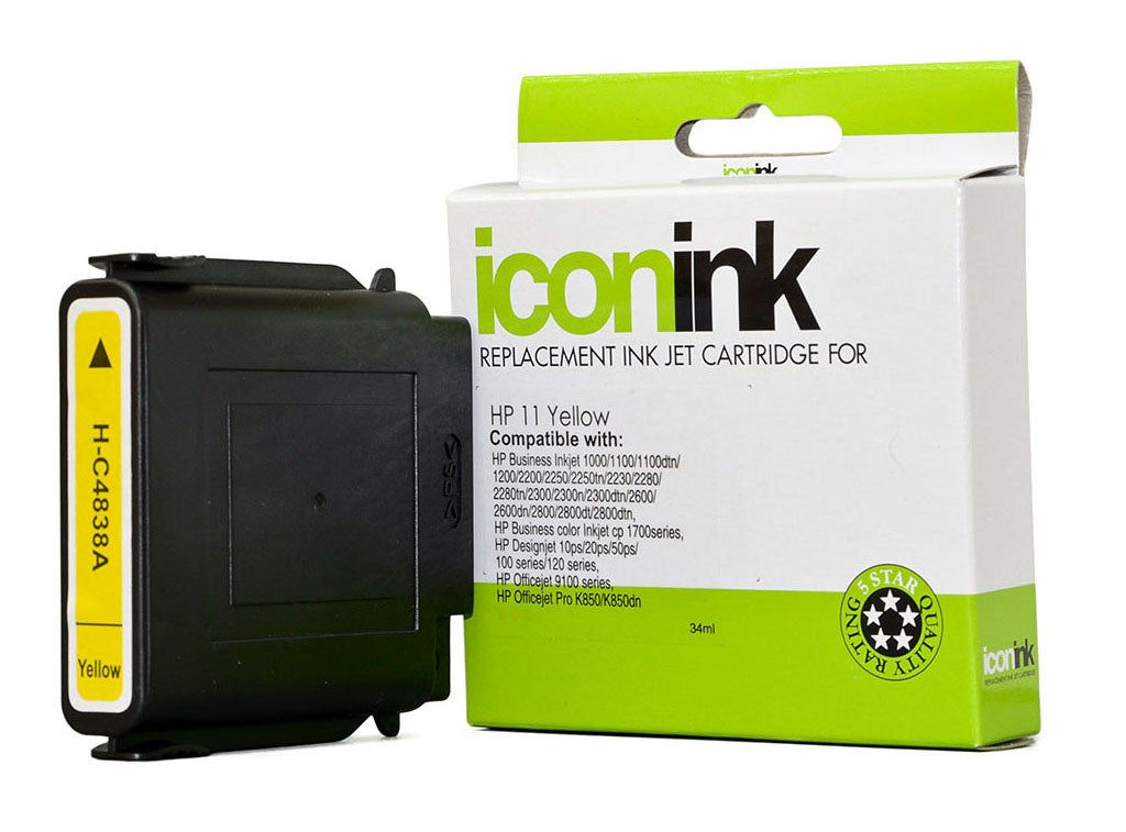 Icon Compatible HP 11 Yellow Ink Cartridge (C4838AA)