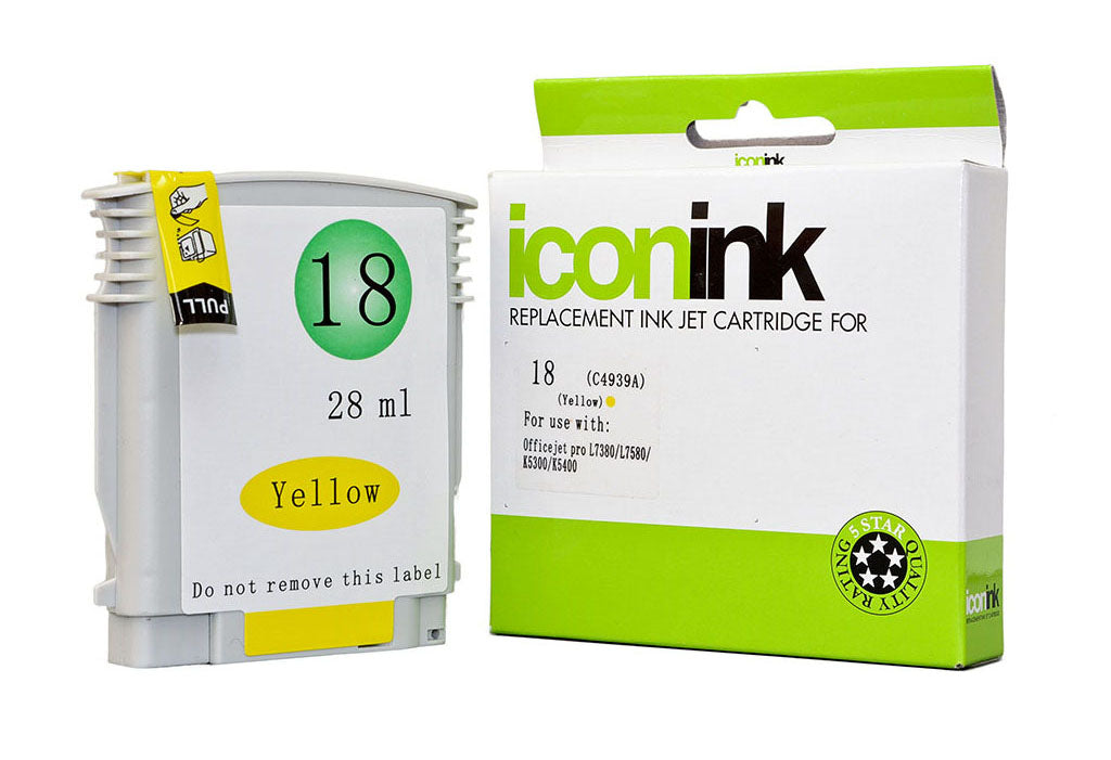 Icon Compatible HP 18 Yellow Ink Cartridge (C4939A)