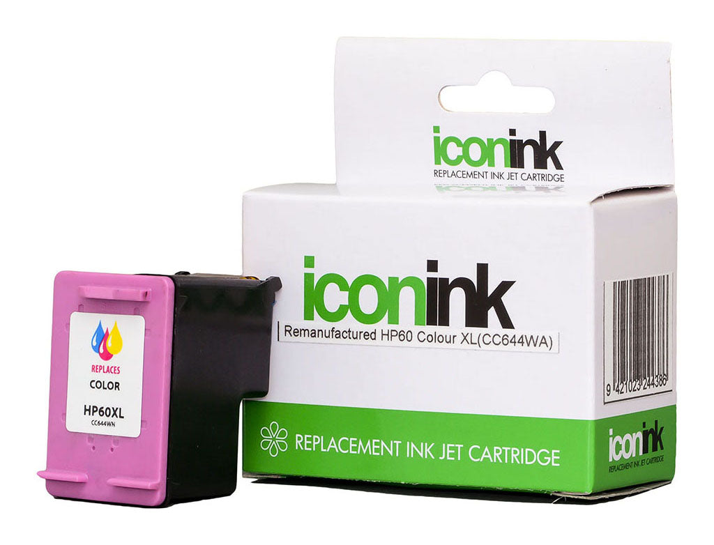 Icon Remanufactured HP 60 Colour XL Ink Cartridge (CC644WA)