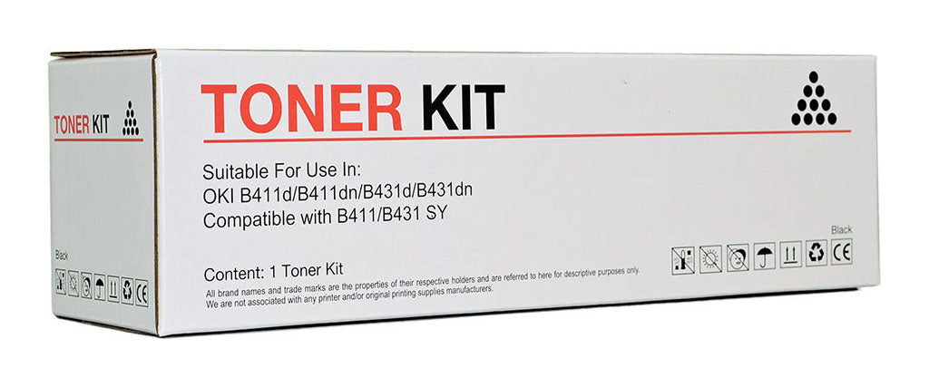 Icon Compatible OKI B411/B431 Black Toner Cartridge (44574703)