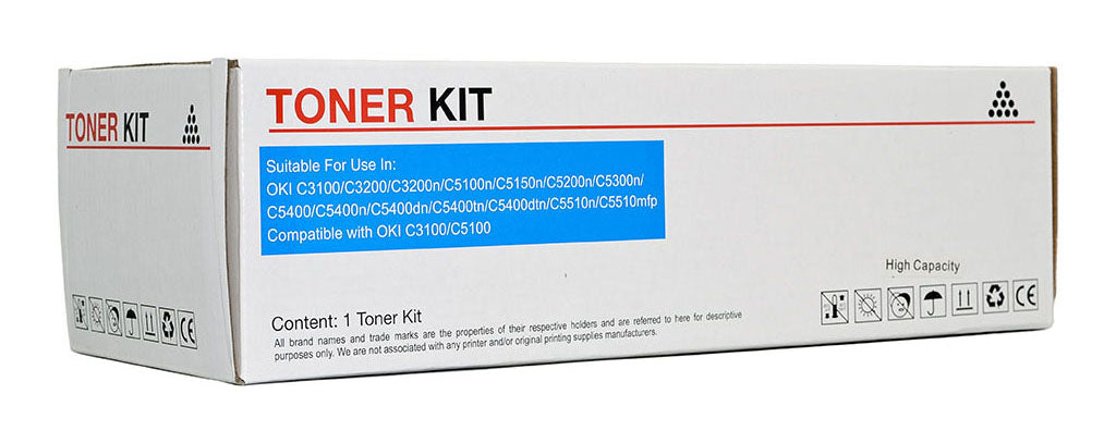 Icon Compatible OKI C3100/C5100 Cyan Toner Cartridge