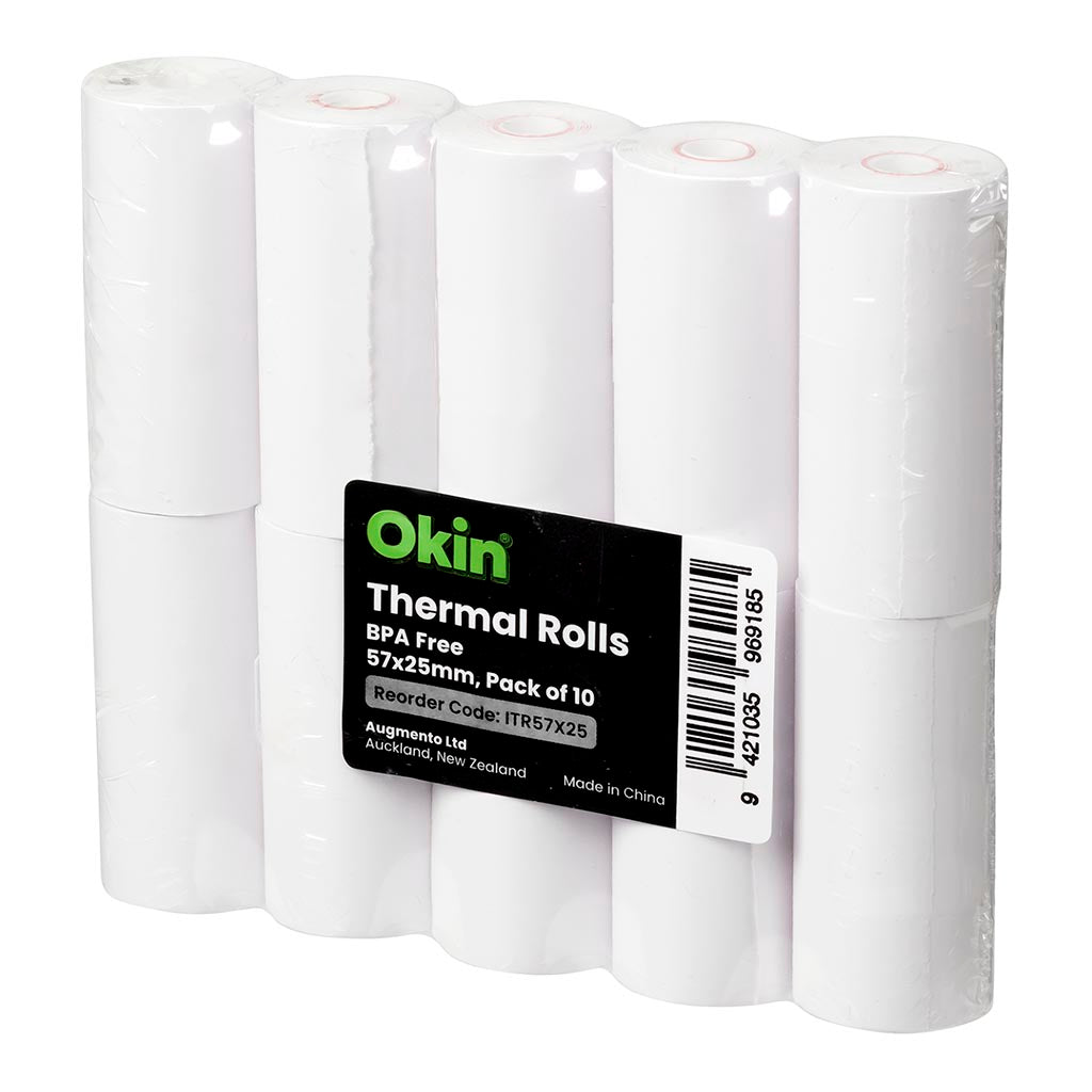 Okin Thermal Roll BPA Free 57x25mm, Pack of 10