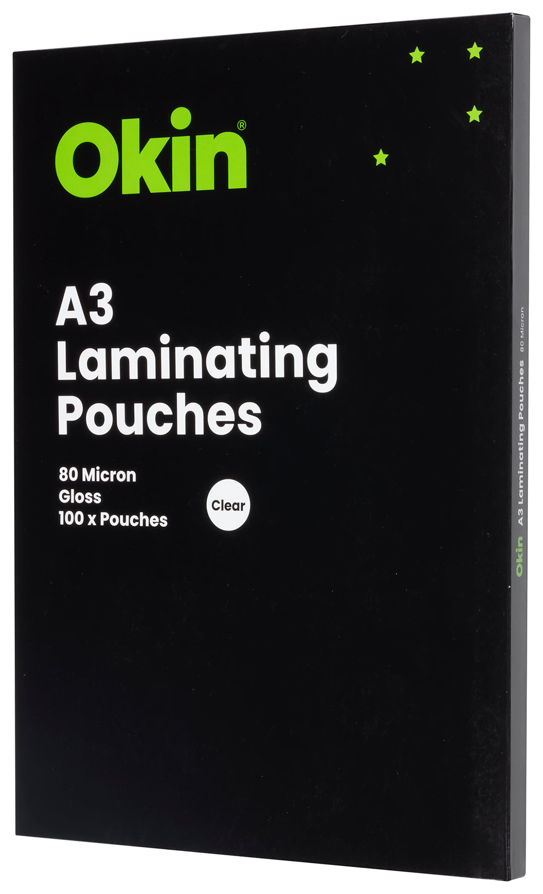 Okin Laminating Pouches A3 Gloss 80mic, Pack of 100