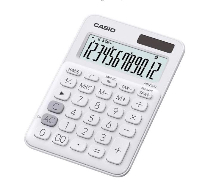 Casio MS-20UC-WE 12 Digit Desktop Calculator